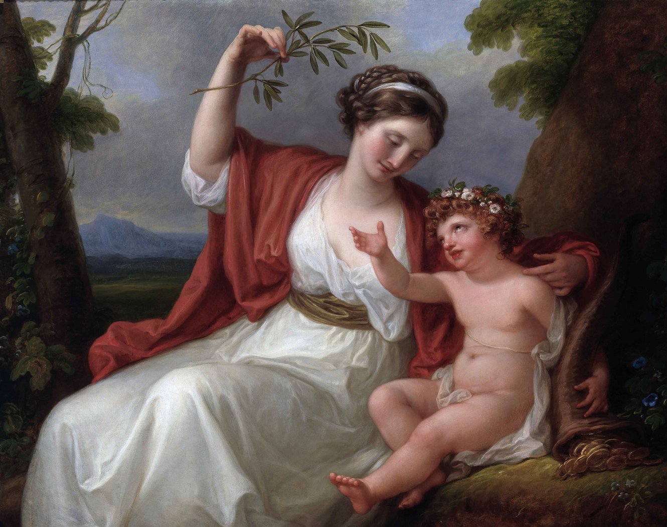 Angelika Kauffmann (1741 - 1807),  Der Friede und Plutos, 1797, Öl/Leinwand, Höhe 102,3 x Breite 129,2 cm, ©vorarlberg museum, Markus Tretter