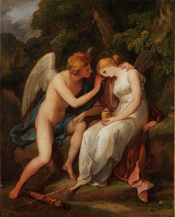 Angelika Kauffmann (1741 – 1807), Amor und Psyche, 1792, Öl auf Leinwand ©vorarlberg museum, Markus Tretter