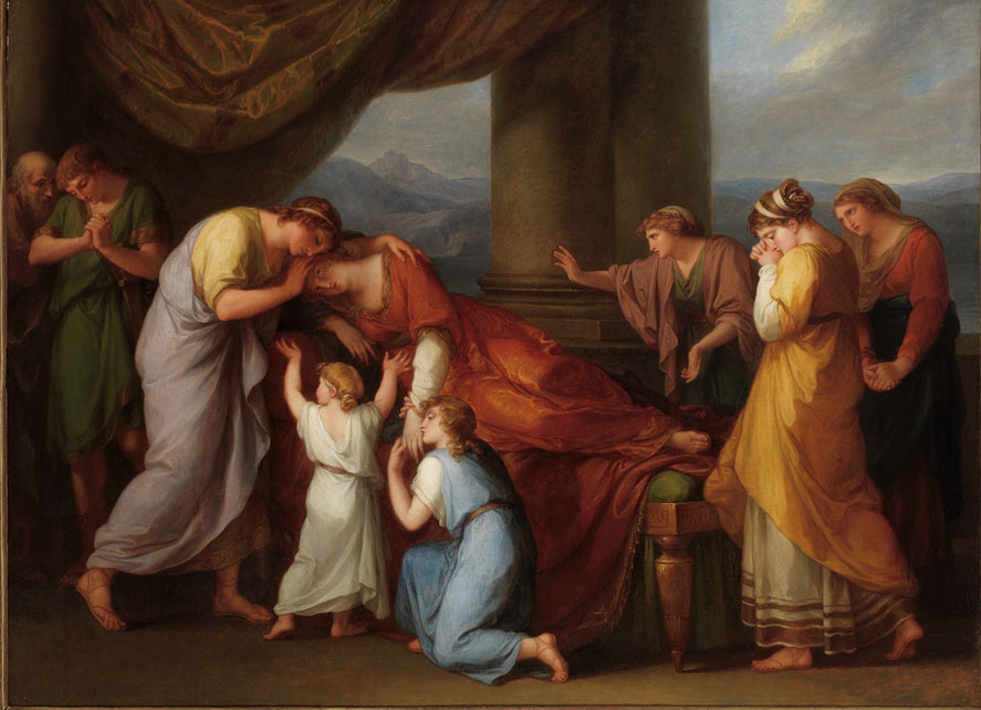 Angelika Kauffmann (1741 – 1807), Der Tod der Alkestis, 1790, Öl auf Leinwand, ©vorarlberg museum, Markus Tretter