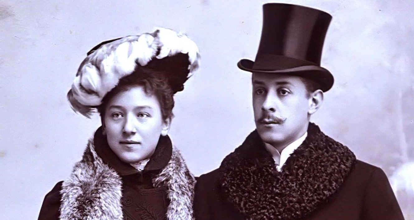 Foto: Gianni Varrone und Verlobte Hermine Hofer, 1901, Sammlung Kaufmann-Varrone