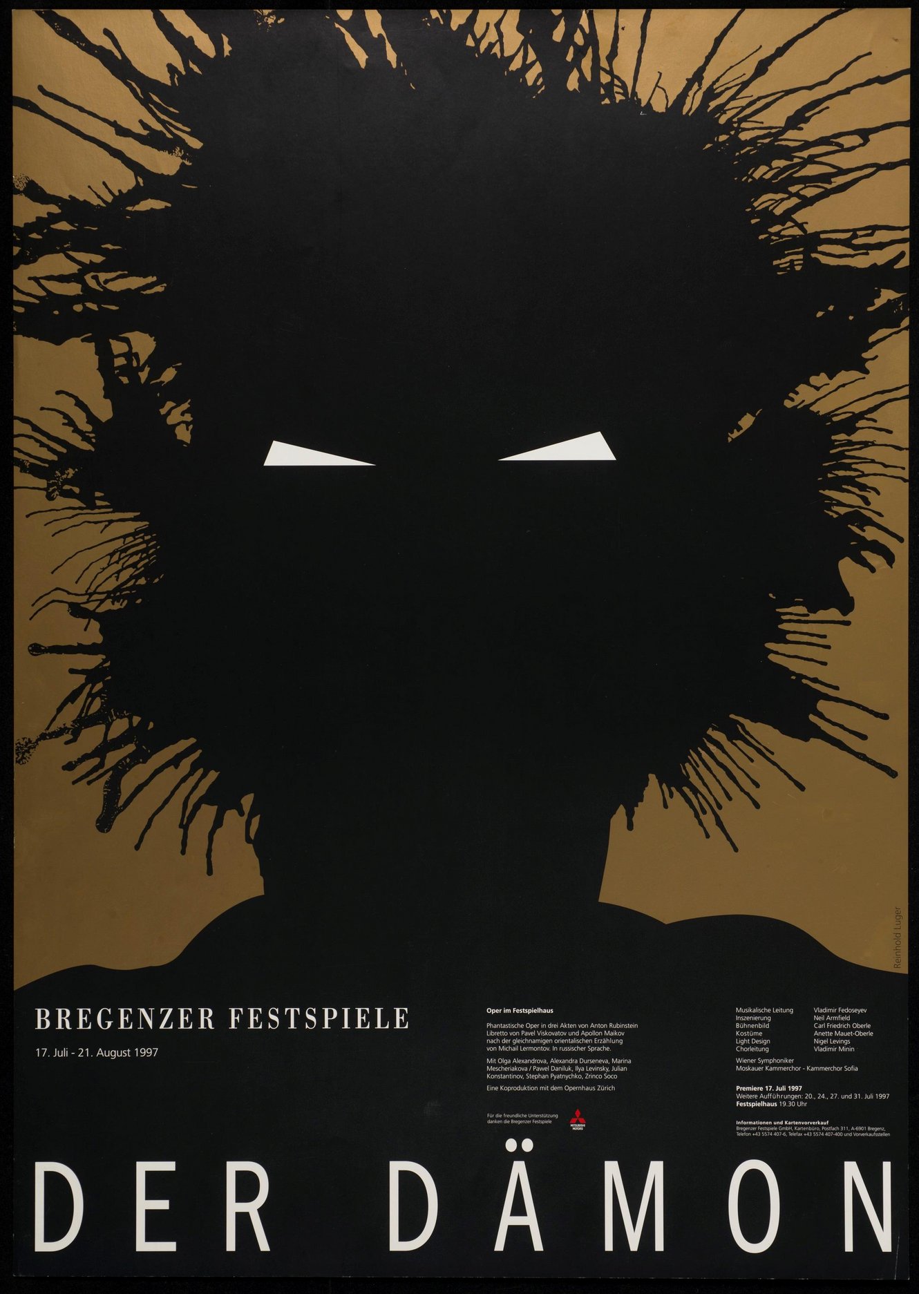 Der Dämon, Bregenzer Festspiele 1997, Plakat: Reinhold Luger