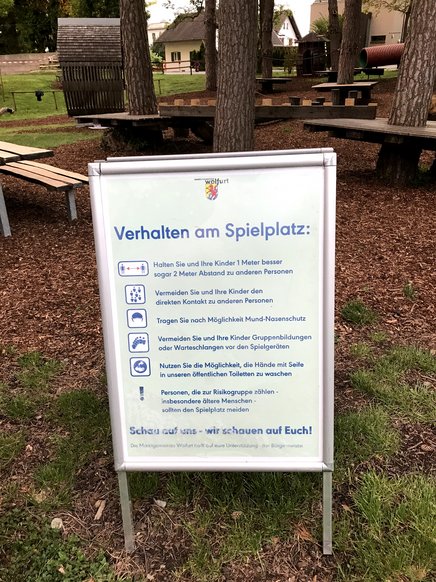 Neue Realität am Spielplatz, Spielplatz an der Bregenzerach, Wolfurt, 4. Mai 2020, Foto: Nadine Alber-Geiger